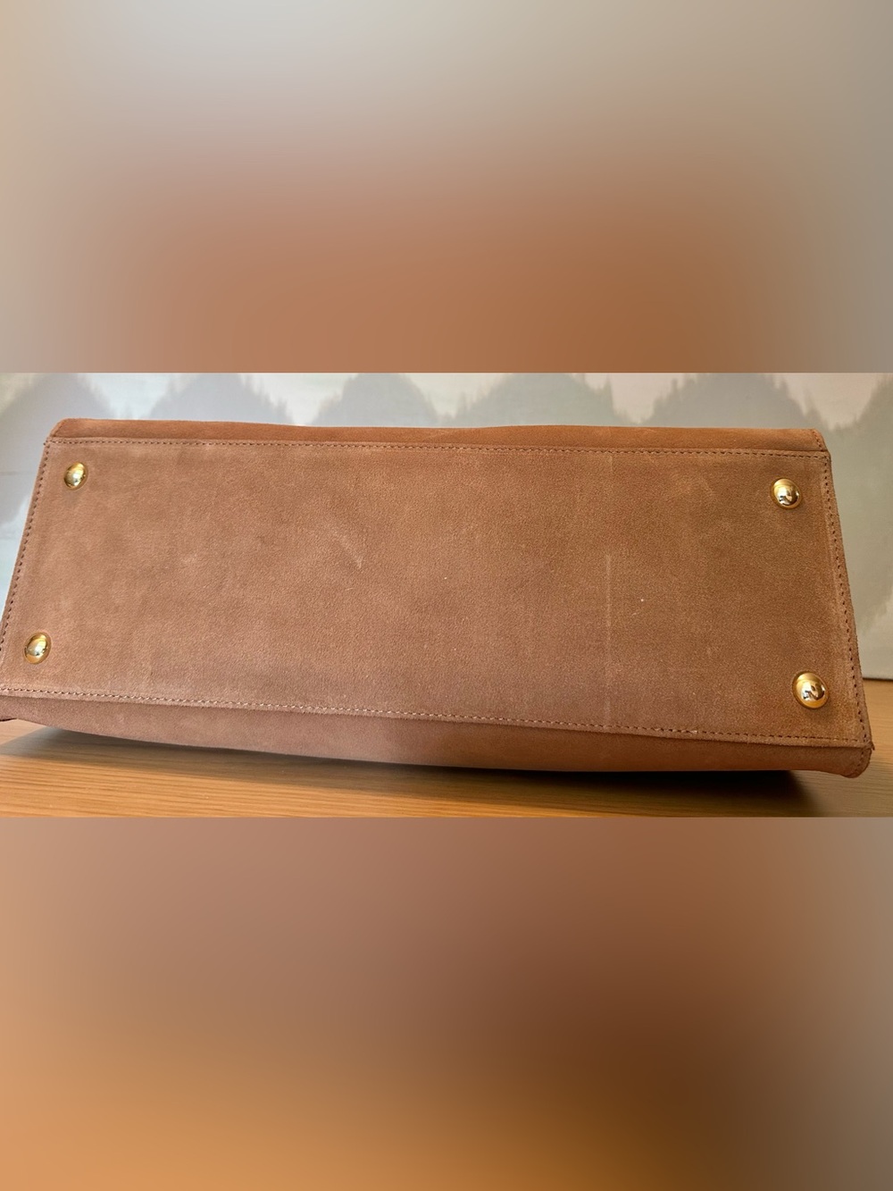 Mark & Graham Large Essential Suede Tote Bag, Chestnut - Picture 6 of 9